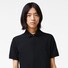 Lacoste Smart Paris Stretch Cotton Piqué Hidden Button Placket Poloshirt Black