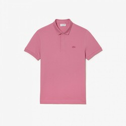 Lacoste Smart Paris Stretch Cotton Piqué Hidden Button Placket Poloshirt Reseda Pink