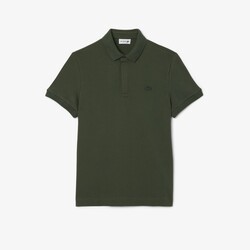 Lacoste Smart Paris Stretch Cotton Piqué Hidden Button Placket Poloshirt Squadron