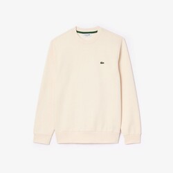 Lacoste Sweatshirt Crew Neck Uni Color Brushed Organic Cotton Fleece Pullover Lapland