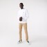 Lacoste Sweatshirt Crew Neck Uni Color Brushed Organic Cotton Fleece Pullover White