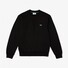 Lacoste Sweatshirt Crew Neck Uni Color Brushed Organic Cotton Fleece Trui Zwart