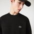 Lacoste Sweatshirt Crew Neck Uni Color Brushed Organic Cotton Fleece Trui Zwart