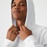 Lacoste Sweatshirt Hoodie Brushed Organic Cotton Fleece Kangaroo Pockets Pullover White