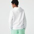 Lacoste Sweatshirt Hoodie Brushed Organic Cotton Fleece Kangaroo Pockets Pullover White