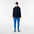 Lacoste Sweatshirt Hoodie Brushed Organic Cotton Fleece Kangaroo Pockets Trui Donker Blauw