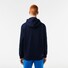 Lacoste Sweatshirt Hoodie Brushed Organic Cotton Fleece Kangaroo Pockets Trui Donker Blauw