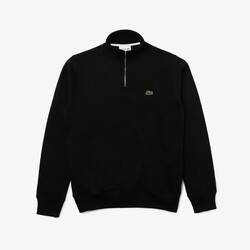 Lacoste Sweatshirt Uni Cotton Zipper Collar Pullover Black