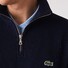 Lacoste Sweatshirt Uni Cotton Zipper Collar Pullover Dark Evening Blue