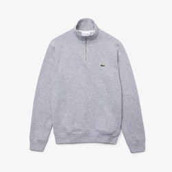 Lacoste Sweatshirt Uni Cotton Zipper Collar Trui Silver Chine