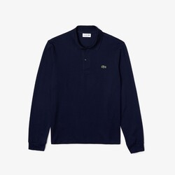 Lacoste Uni Color Long Sleeve Classic Cotton Piqué Poloshirt Navy