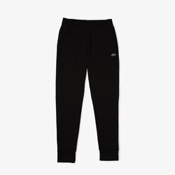 Lacoste Uni Color Sweatpants Organic Brushed Cotton Fleece Jogging Pants Black