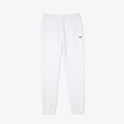 Lacoste Uni Color Sweatpants Organic Brushed Cotton Fleece Jogging Pants White