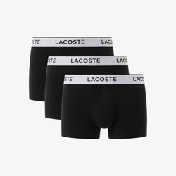 Lacoste Uni Color Waistband Detail 3Pack Ondermode Zwart