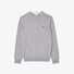 Lacoste Uni Cotton Crew Neck Chest Logo Embroidery Pullover Silver Chine