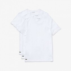 Lacoste Uni Cotton V-Neck 3Pack Lightweight Cotton Jersey T-Shirt Wit