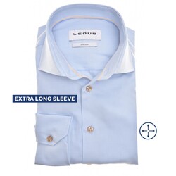Ledûb 4-Way Stretch Overhemd Licht Blauw