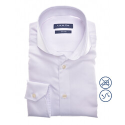 Ledûb Bi-Material Cutaway Modern Fit Shirt White