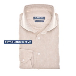 Ledûb Casual Linen Blend Overhemd Zand