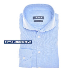 Ledûb Casual Linen Blend Shirt Light Blue