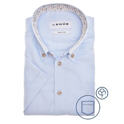 Ledûb Confetti Chic Collar Contrast Overhemd Licht Blauw