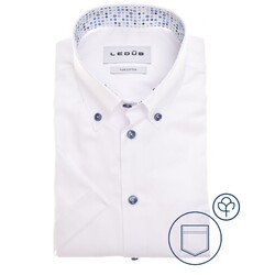 Ledûb Confetti Chic Collar Contrast Overhemd Wit