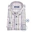 Ledûb Contrast Check Button-Down Modern Fit Overhemd Wit