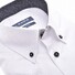 Ledûb Cotton Blend Collar Contrast Overhemd Wit-Donker Blauw