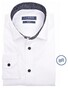 Ledûb Cotton Blend Collar Contrast Shirt White-Dark Blue