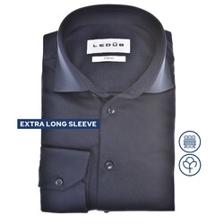 Ledûb Cotton Jersey Stretch Shirt Overhemd Donker Blauw