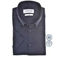 Ledûb Cotton Jersey Stretch Shirt Overhemd Donker Blauw
