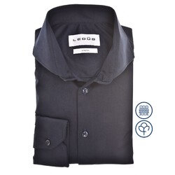 Ledûb Cotton Jersey Stretch Shirt Overhemd Donker Blauw