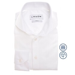 Ledûb Cotton Jersey Stretch Shirt Overhemd Wit
