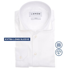 Ledûb Cotton Jersey Stretch Shirt Overhemd Wit