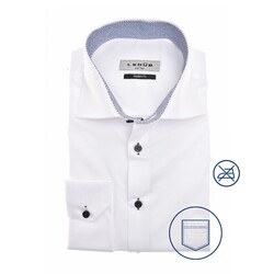 Ledûb Dot Collar Contrast Shirt White