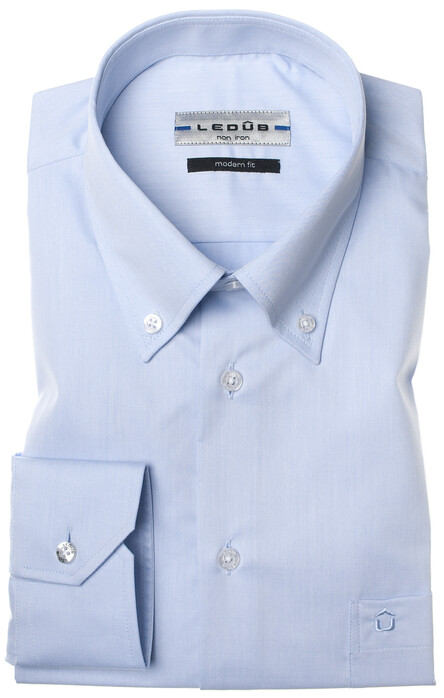 Ledûb Dress Button-Down Shirt Light Blue