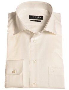 Ledûb Dress-Shirt Non-Iron Overhemd Ecru