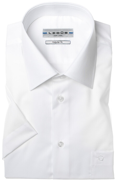 Ledûb Dress-Shirt Non-Iron Overhemd Wit