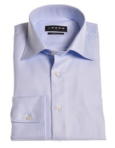 Ledûb Dress-Shirt Two-Ply Overhemd Licht Blauw