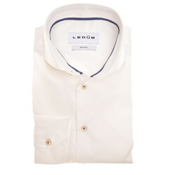 Ledûb Elegant Cream Overhemd Antiekwit-Blauw