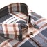 Ledûb Elegant Sporty Check Shirt Dark Blue-Brown