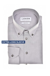 Ledûb Extra Long Sleeve Button-Down Overhemd Licht Grijs