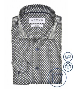 Ledûb Fantasy 3D Hexagon Pattern Shirt Blue-Green