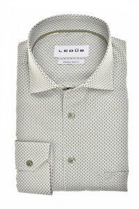 Ledûb Fantasy Allover Mini Ovals Pattern Overhemd Midden Groen