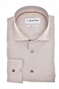 Ledûb Fantasy Allover Mini Ovals Pattern Shirt Light Brown
