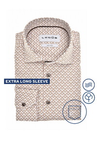 Ledûb Fantasy Circle Star Extra Long Sleeve Overhemd Midden Bruin