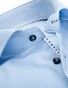 Ledûb Fine Check Retro Contrast Shirt Light Blue