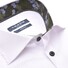 Ledûb Fine Leaf Pattern Contrast Wide-Spread Modern Fit Overhemd Wit