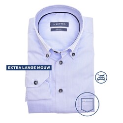 Ledûb Fine Stripe Long Sleeve Button-Down Modern Fit Shirt Light Blue