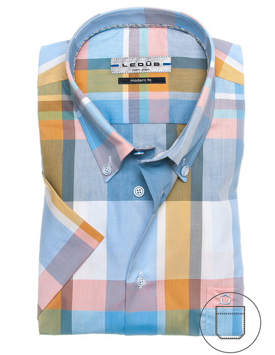 Ledûb Fresh Colored Big Check Shirt Multicolor